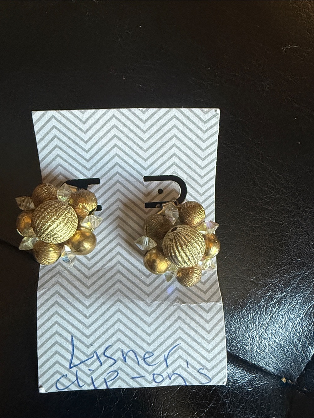 Vintage clip on Earrings by Lisner.